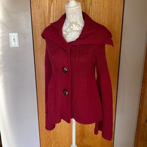 NWOT VS Moda International cotton chunky knit snap front cardigan. Size M